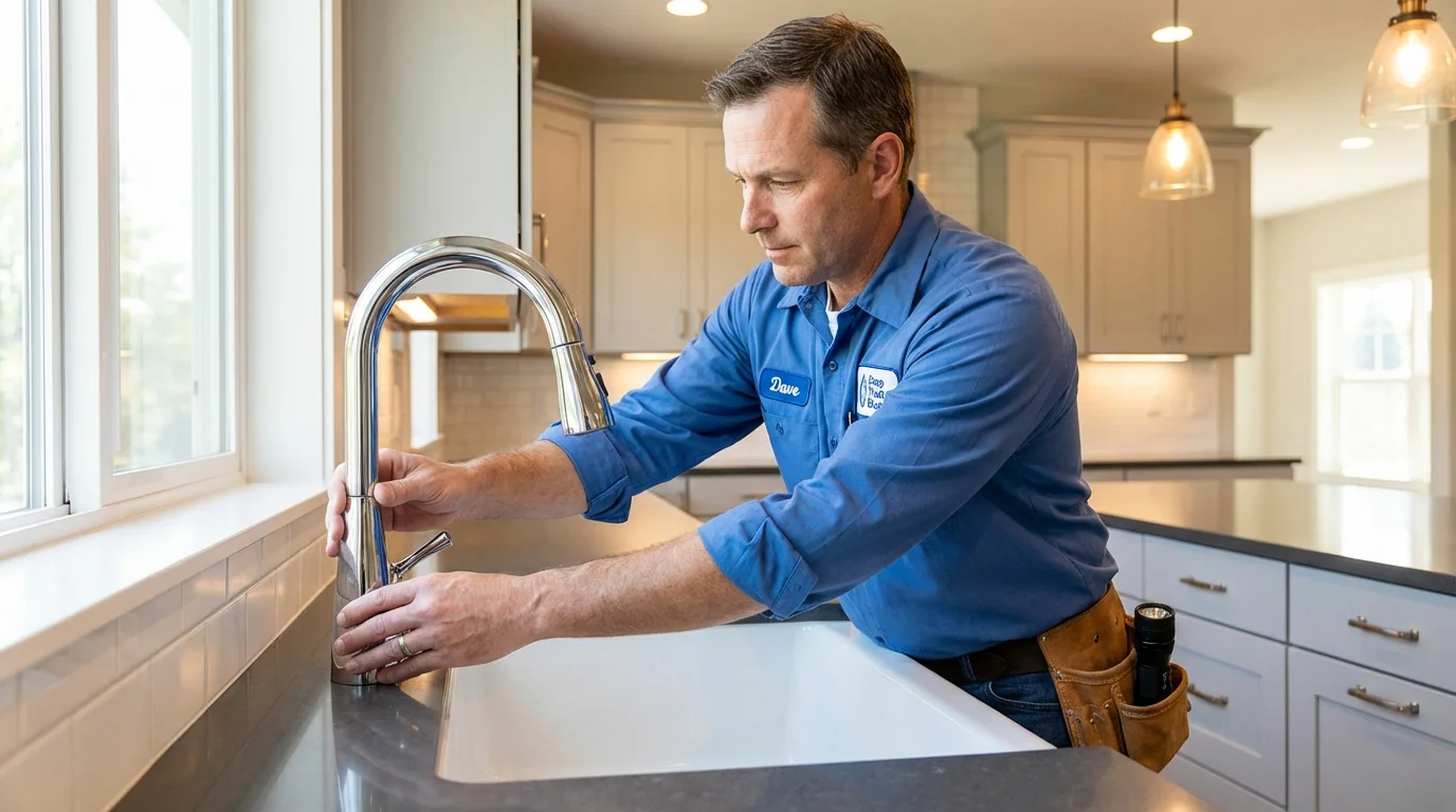 Kitchen faucet installation by Johns Plumbing LLC in Hickman